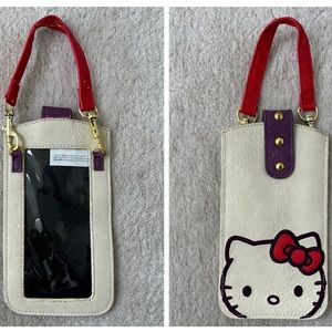 Clear-back Window Cell Phone Carrying Case - Hello Kitty